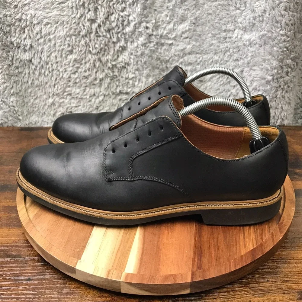 Cole Haan‎ Great Jones Plain Toe Oxford Mens 10M Black Leather Dress Shoes